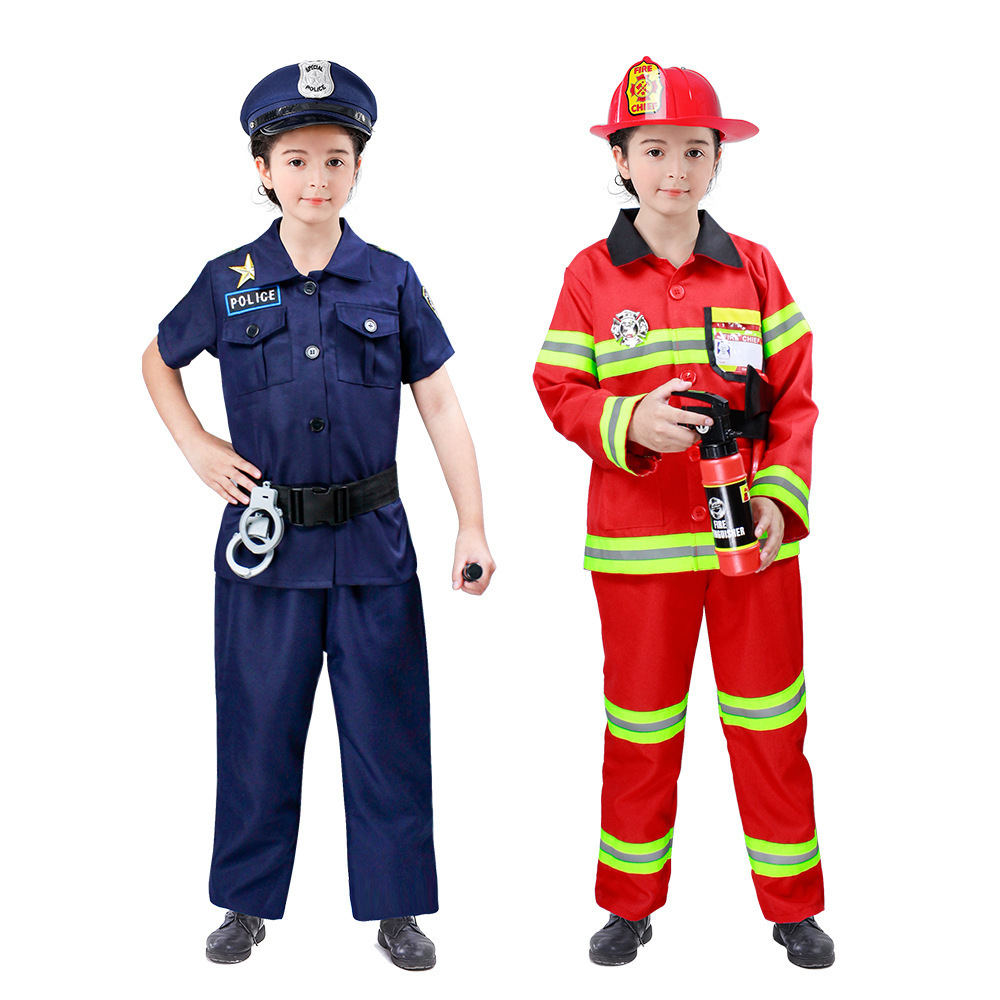 Halloween Party Role Play Children Doctor Cosplay Clothing Set Cook Fireman Pilot Policeman Costumes