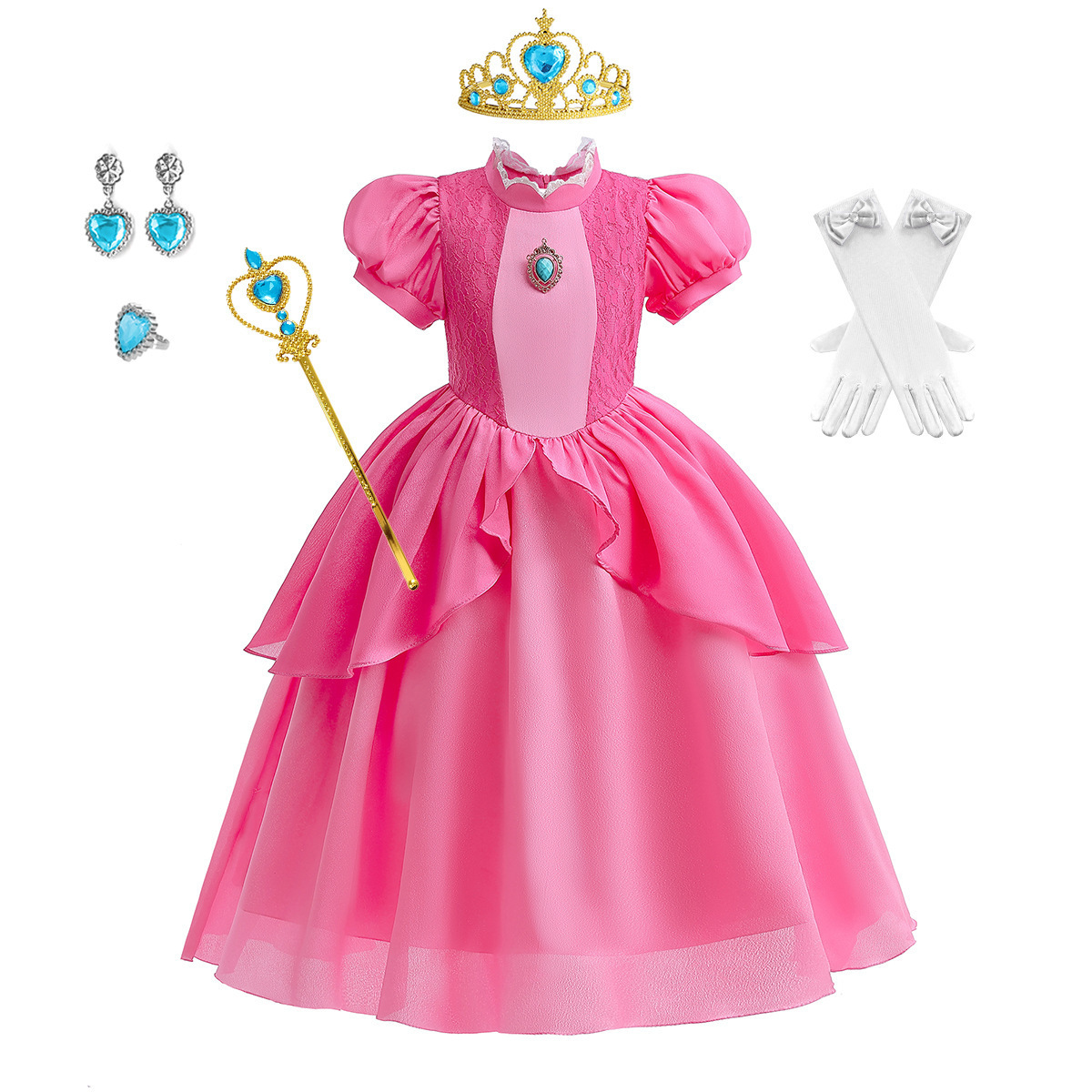 Halloween Costume Role Play Movie Cartoon Dress Cosplay Princess Super Pink Costumes