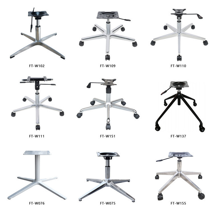 Factory Wholesale Revolving Office Chair Wheel Base Chair Metal Steel Swivel Base For Chair