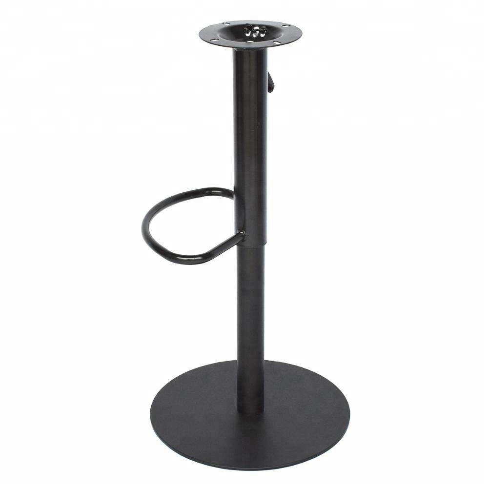 China Trade Assurance Supplier Products Replaceable Metal Iron Bar Swivel stool base With Footrest