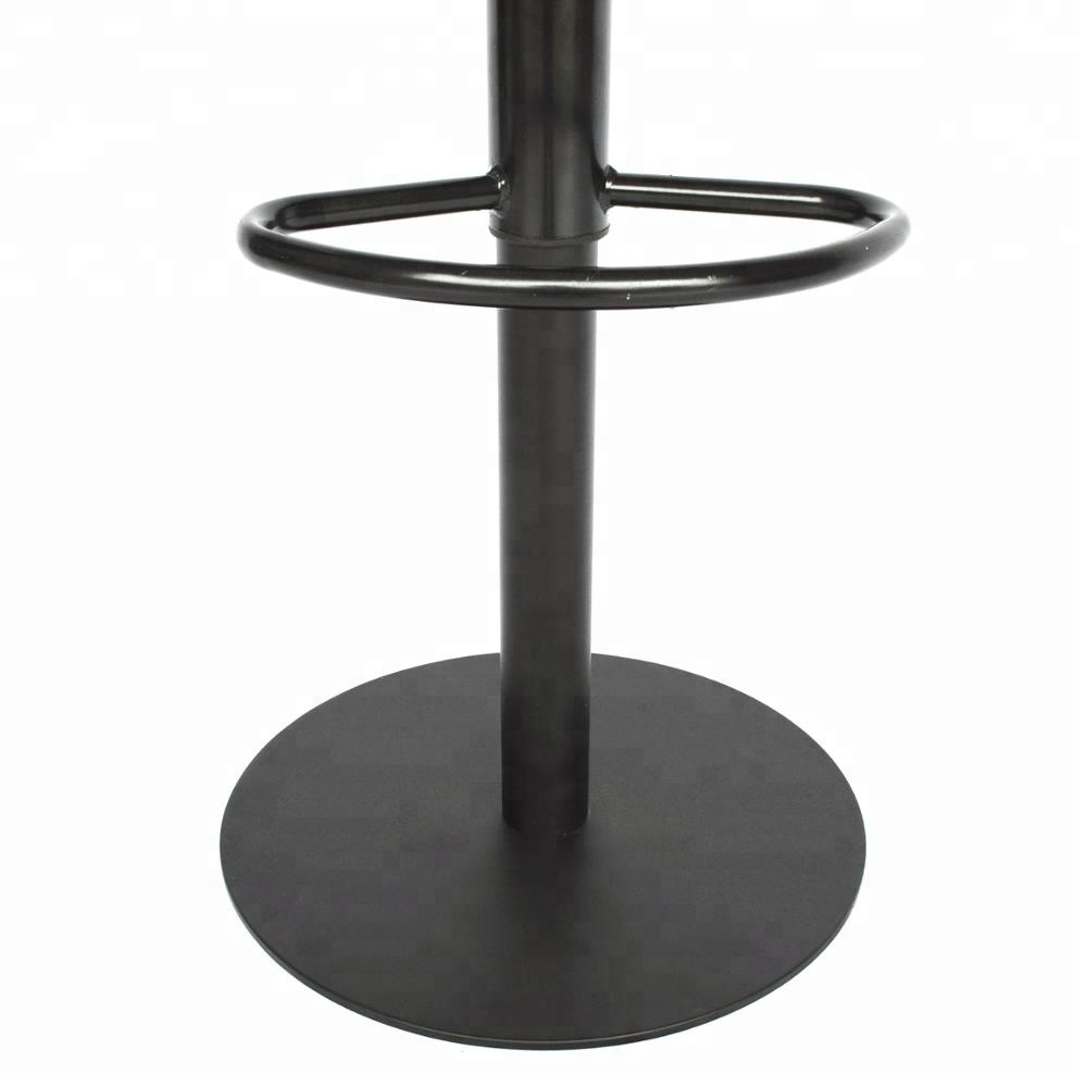 Contemporary stainless steel adjustable Metal bar stool with footrest