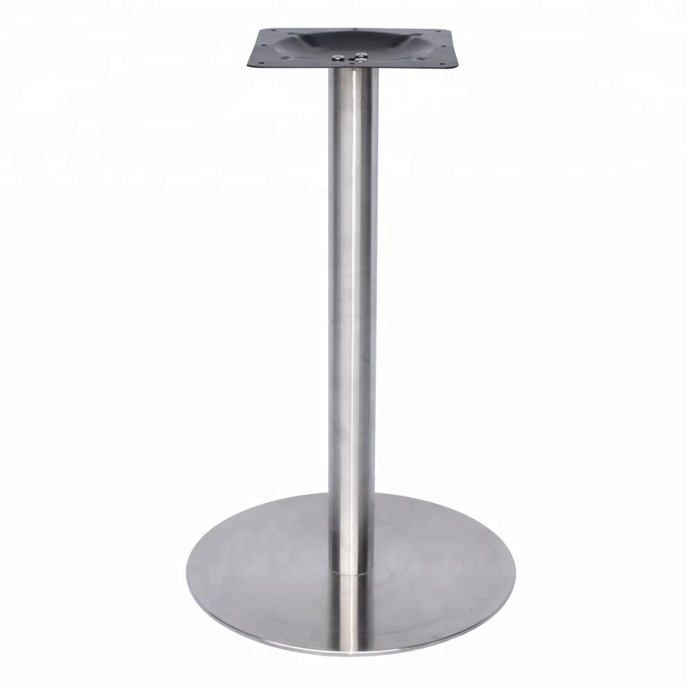 Hot sale Restaurant Pedestal 201# stainless steel Round Dining Table legs wiht silver color