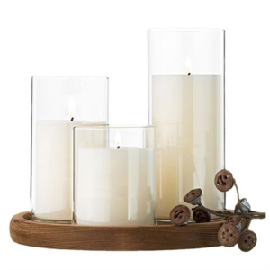 Wholesale High Borosilicate Glass Clear Candle Holder For Home Decoration and Wedding