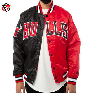 Custom Team Name Satin Chicago Jacket Bulls men Bomber men's Starter Jackets for men