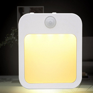 Motion Sensor LED Night Light EU/US Plug Dimmable Cabinet Light for Baby Bedside Bedroom Hallway Wireless Night Light