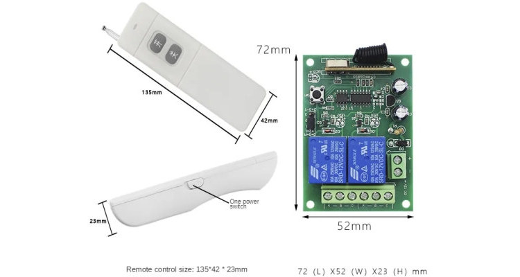 wireless remote control switch on off  DC12/24V