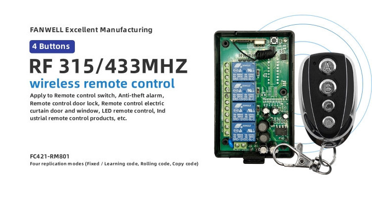 ac 220v relay wireless rf remote control switch