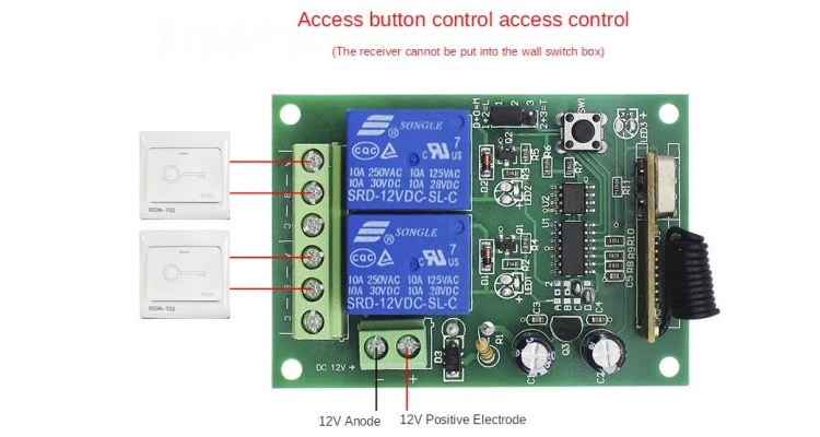 wireless remote control switch on off  DC12/24V