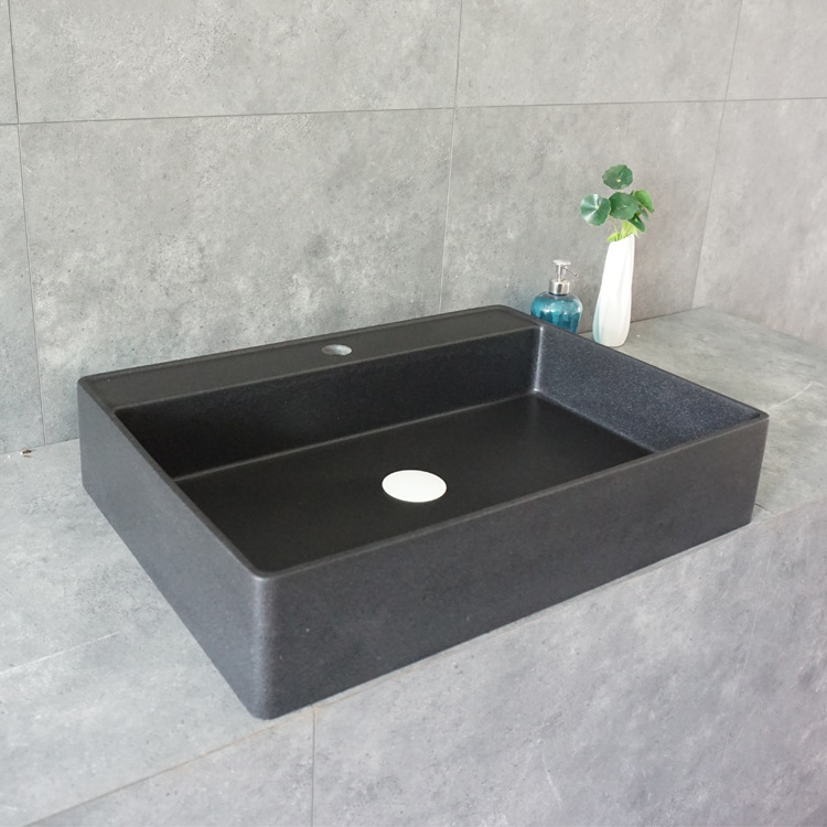 bathroom basin Good Quality Black Artificial Quartz Stone Sink