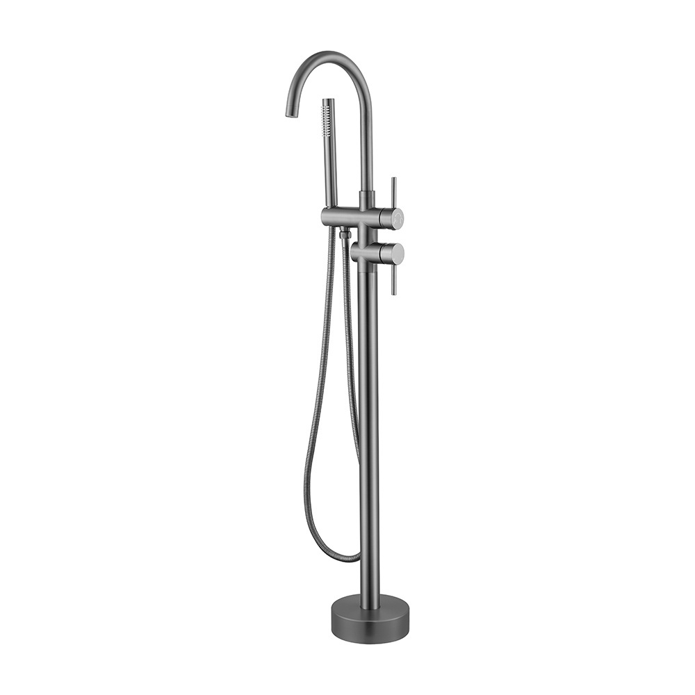 stainless steel mounted Free Standing Bath Shower Mixer bathroom upc floor stand bathtub faucet