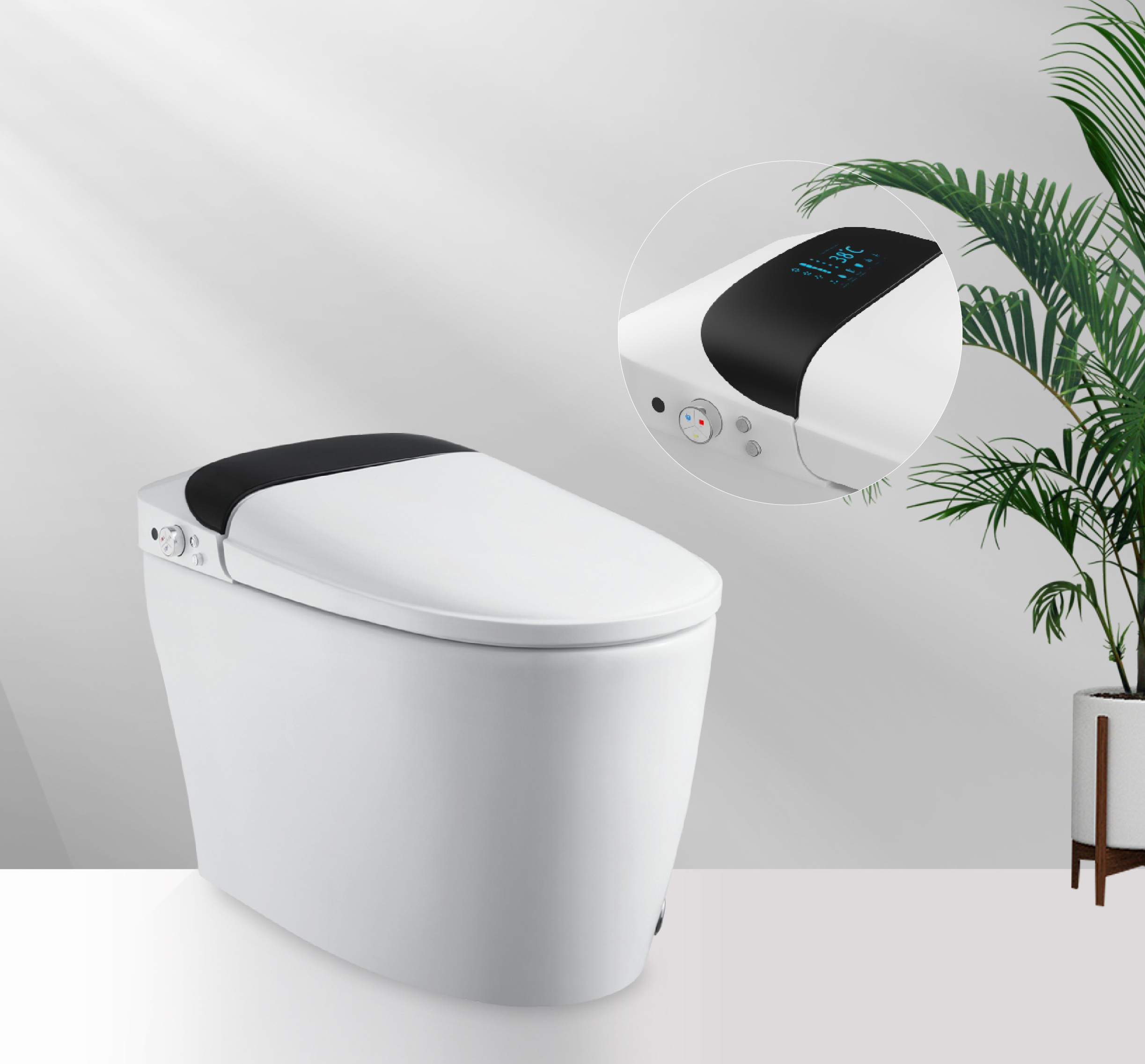 Fanwin Bathroom Sanitary Ware Toilet One Piece Smart Toilet automatic sensor flushing Smart Toilet