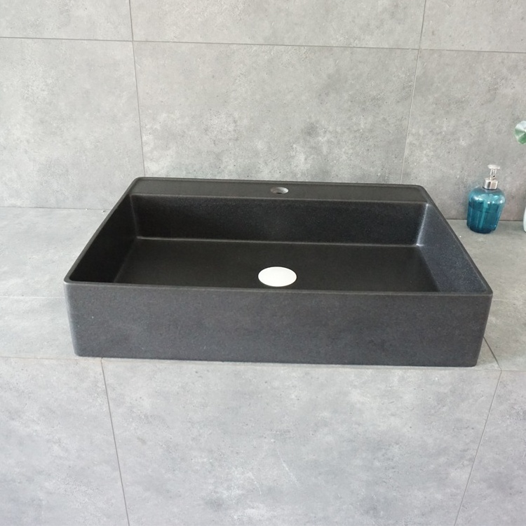 bathroom basin Good Quality Black Artificial Quartz Stone Sink