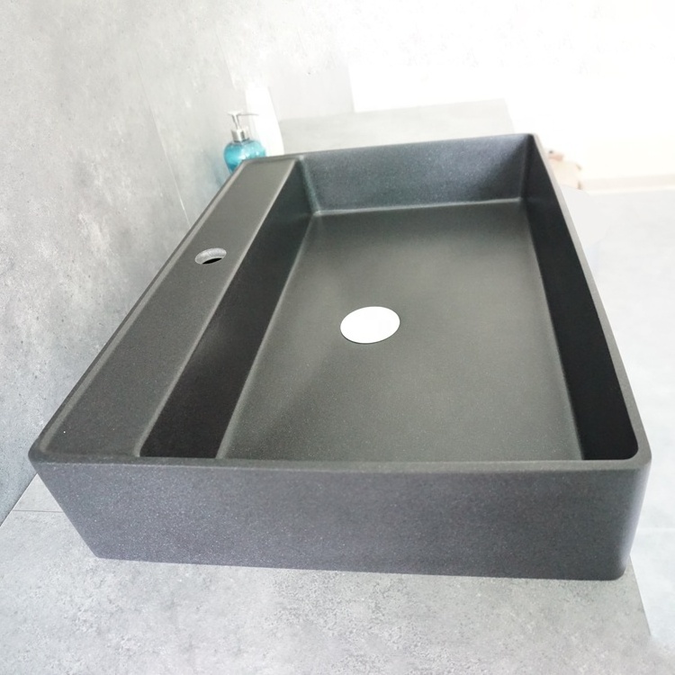 bathroom basin Good Quality Black Artificial Quartz Stone Sink