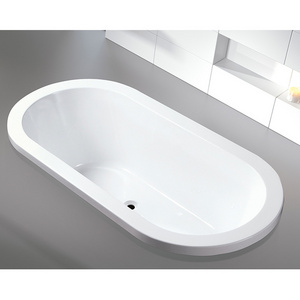 Fanwin Customized Bathroom Modern Bathtub Home Steam Bath Surface Resin Solid Acrylic Innovative Tub Wall Bathtub