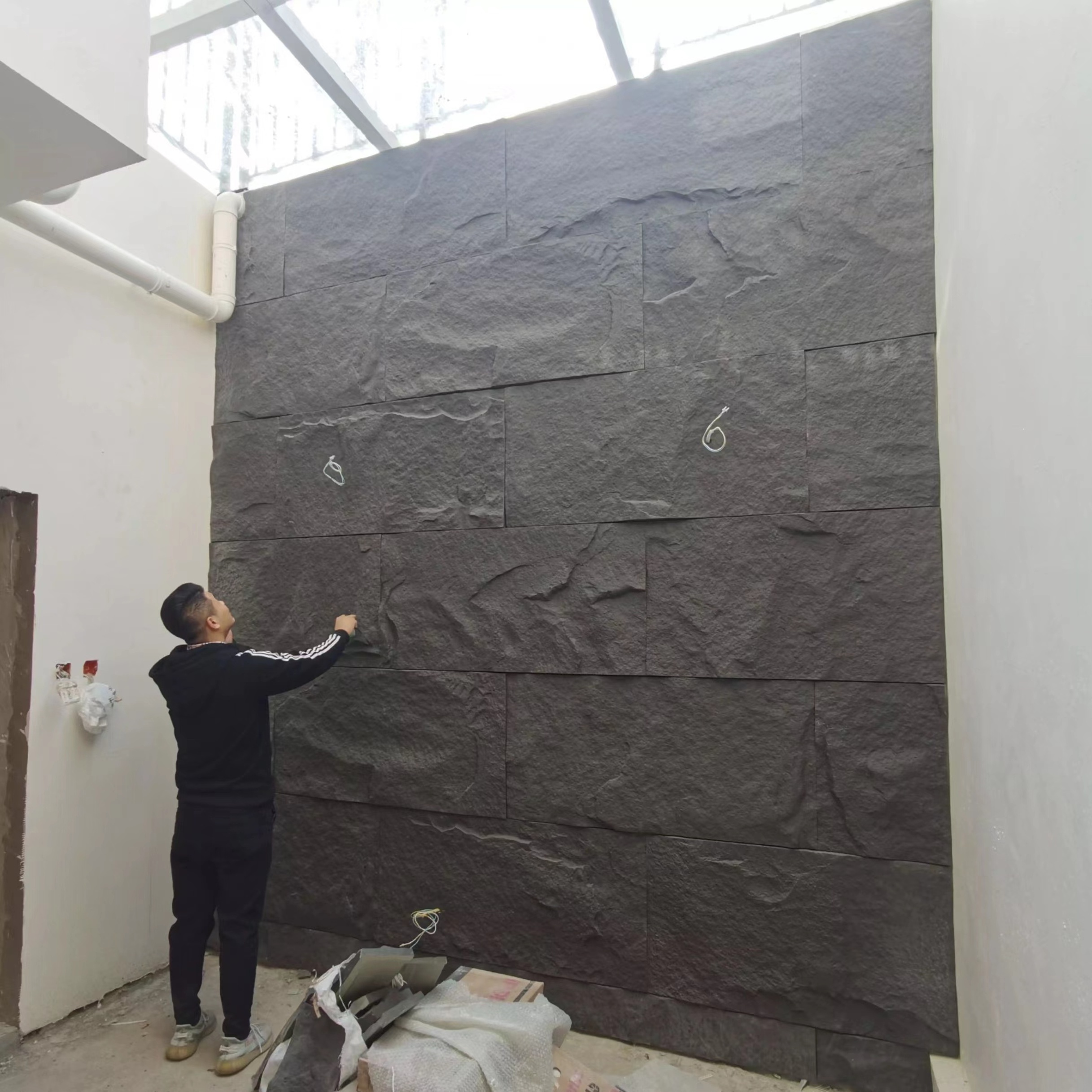 Light weight PU faux stone panel PU rock stone panel waterproof wall panels for house wall decoration