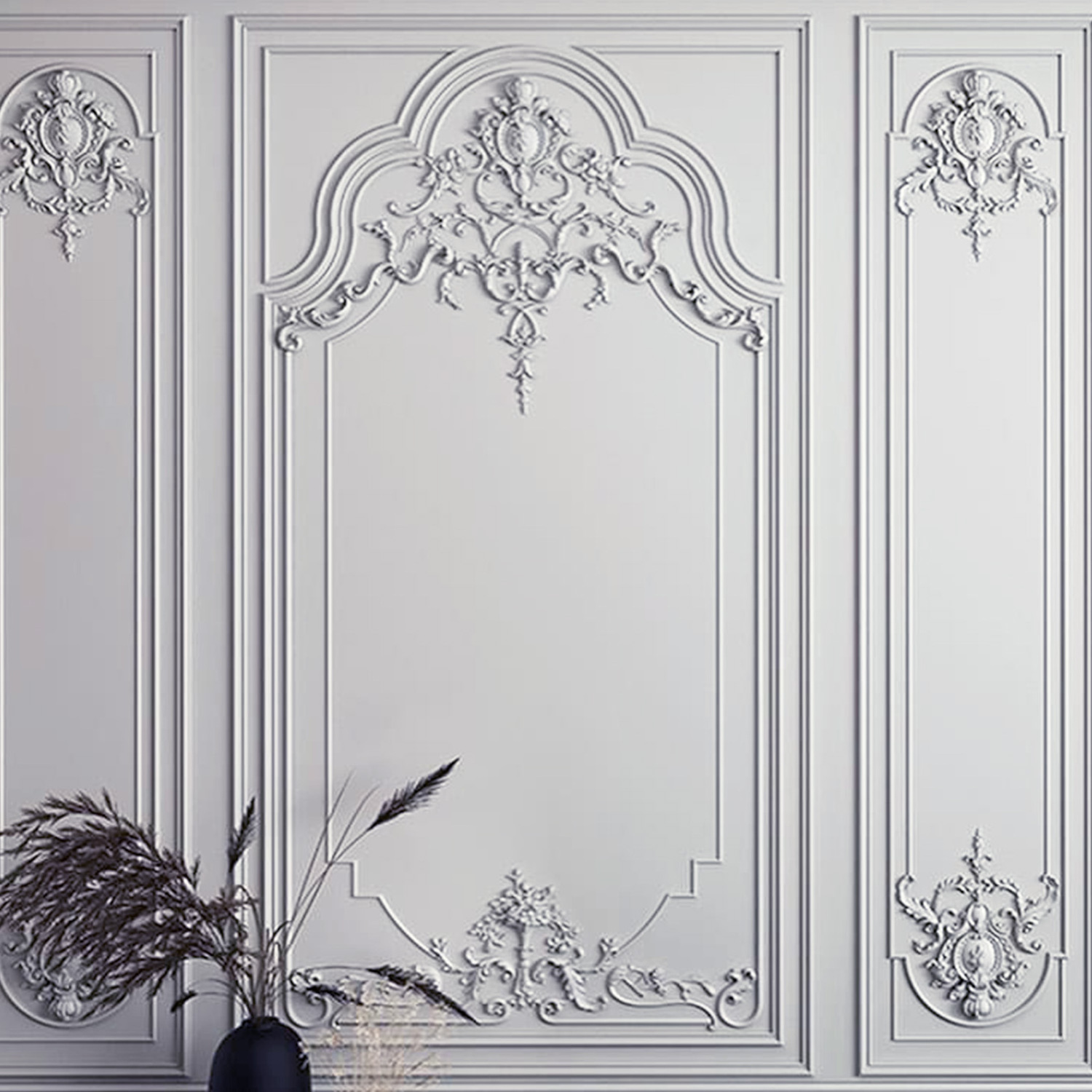 China Manufacturer Direct Selling Polyurethane PU Decorative Flat Wall Panel Molding For Indoor