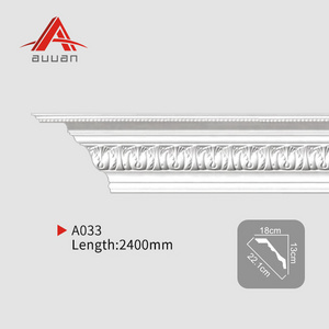 Luxury Modern Design Cornice PU Carved Corner Moulding Wholesale Crown Molding