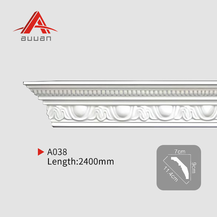 Luxury Modern Design Cornice PU Carved Corner Moulding Wholesale Crown Molding