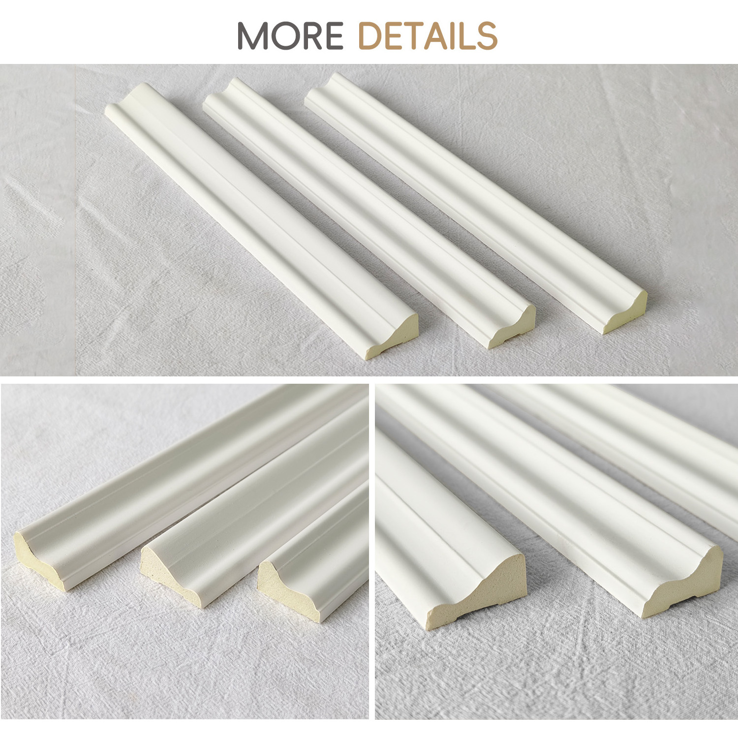 China Manufacturer Direct Selling Polyurethane PU Decorative Flat Wall Panel Molding For Indoor