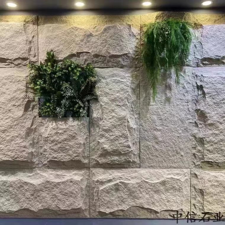 PU mushroom faux stone wall panels interior home decoration panels pu rock veneer