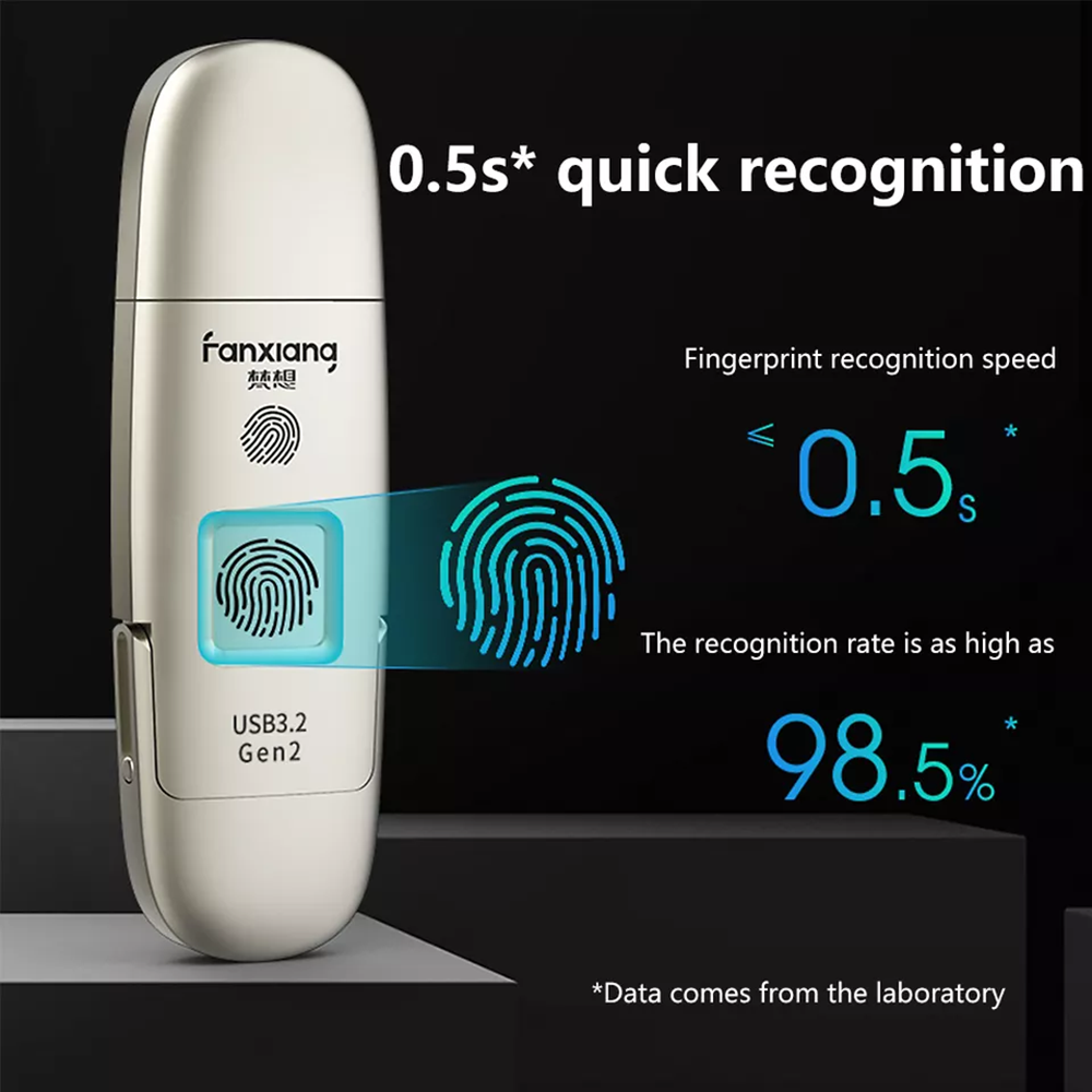 Fingerprint Pendrive USB 3.0 Flash Pen Drive 128GB 256GB 512GB 1TB 2 in 1 OTG USB Type C Flash Drive