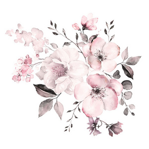 Peony Flower Wall Stickers For Living Room Home Background Decoration Watercolor pink flowers and leaves wall stickers