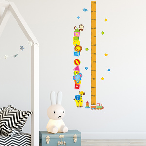 Cartoon animal Height measurement wall stickers children's bedroom sticker sheets