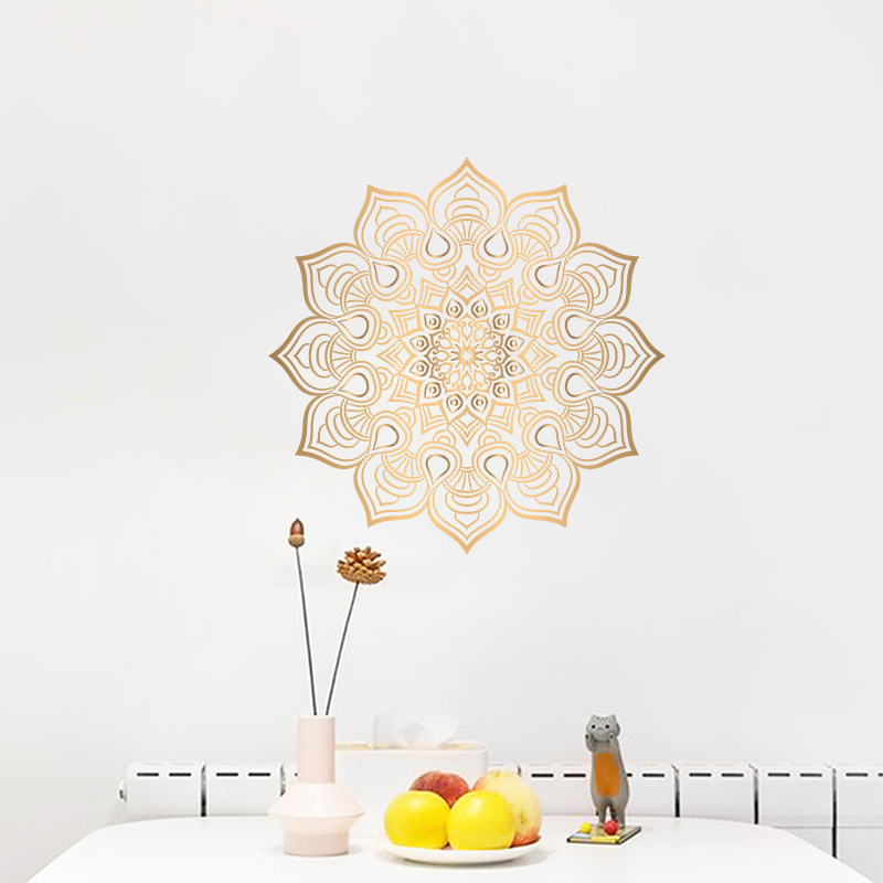 Ethnic style golden mandala pattern bedroom, entrance, wall beautification, decoration, wall stickers