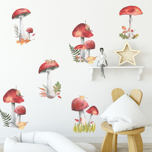 Cartoon Red Mushroom Bedroom Entrance Children's Room Decoration Home Wall Sticker Self adhesive Wholesale Decoration Painting C