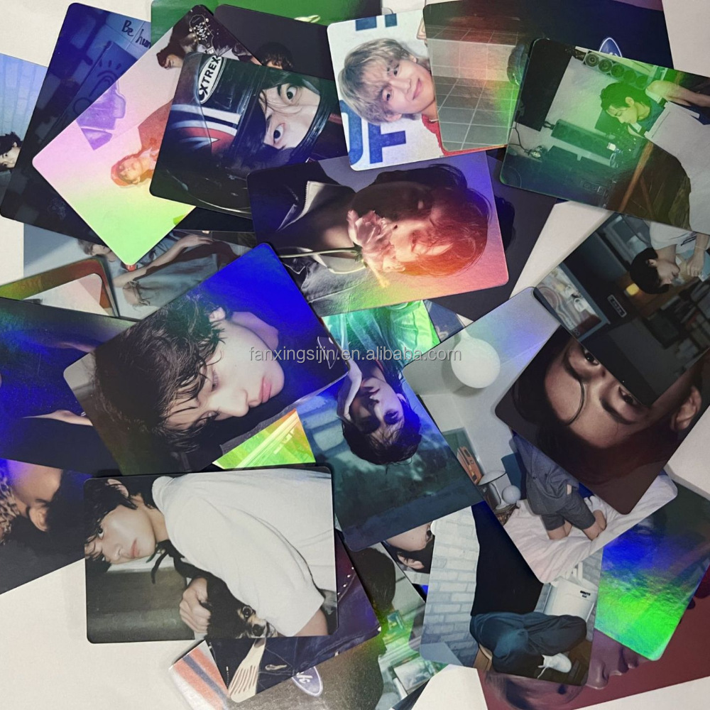 Wholesale Custom holographic printing Kpop photocards for popular idol collection laser lomo card