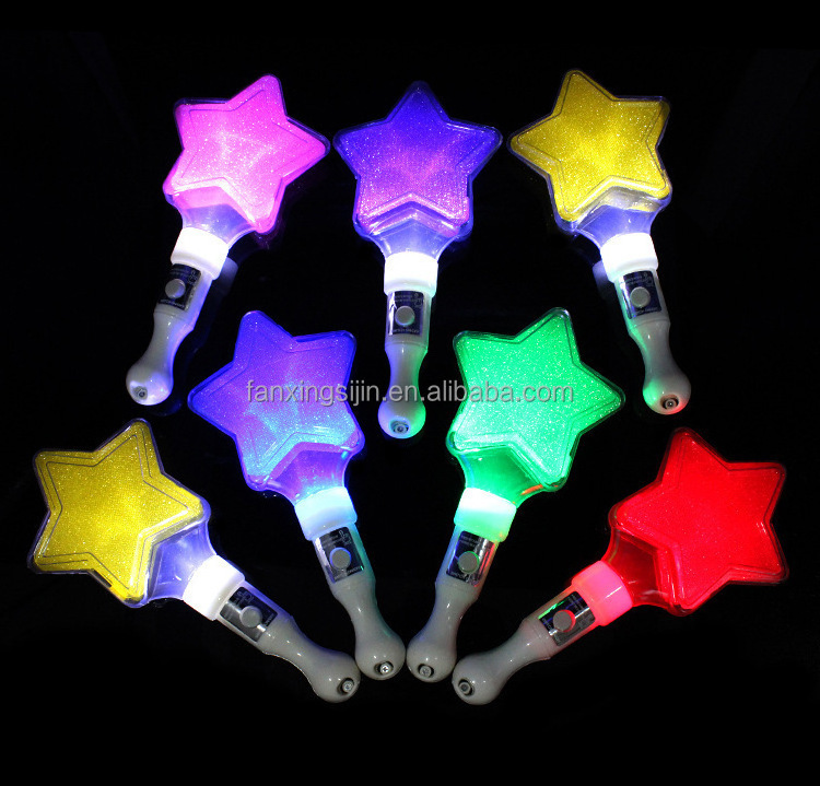 Kpop merchandise kpop concert light sticks star led light light up glow sticks with custom logo printing