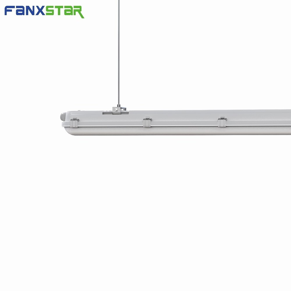 IP66 Full PC 0.6m 20W Led Tri proof Linkable Light Waterproof Led Emergency Batten Light Vapor Tight Fixtures 2W 3hours