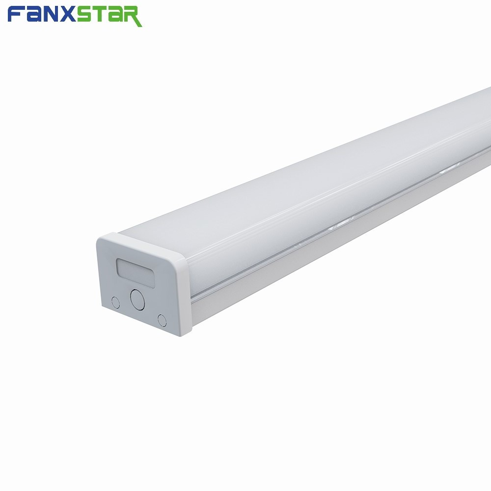 OEM& ODM Linear LED Fixture Batten Tri-CCT with Sensor Aluminum Based Linkable Linear Luminaire For Indoor