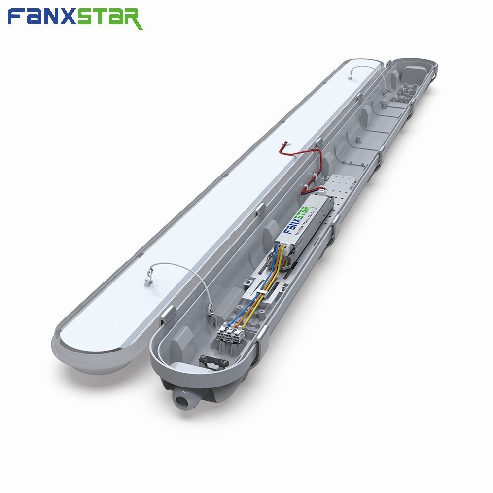 Low Price LED Water-proofs Light IP65 2400mm Flicker-Free Linkable Batten 65W 8FT Linkable Linear Fixture AC100-277V