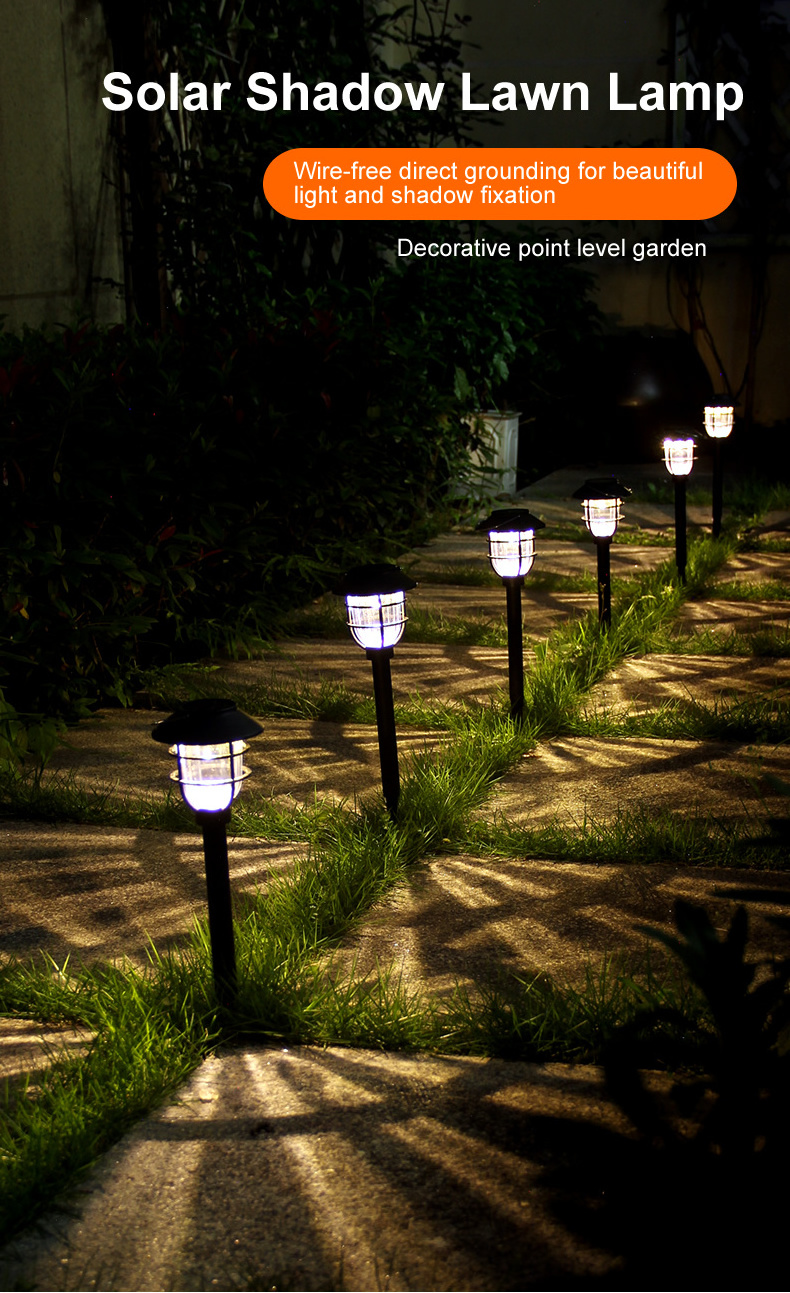 Solar Garden Light Outdoor Solar Powered Lamp Lantern Waterproof Landscape Lighting For Pathway Patio Yard Lawn Decoration