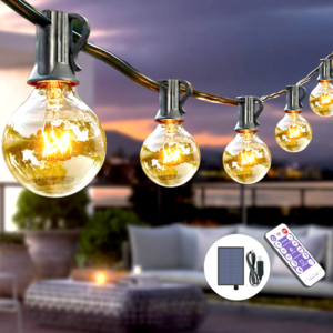 Holiday Lighting Garden Powered String With Bulbs Commercial Waterproof Decorative Patio  Led Edison Outdoor String Lights