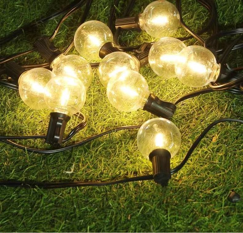 Holiday Lighting Garden Powered String With Bulbs Commercial Waterproof Decorative Patio  Led Edison Outdoor String Lights