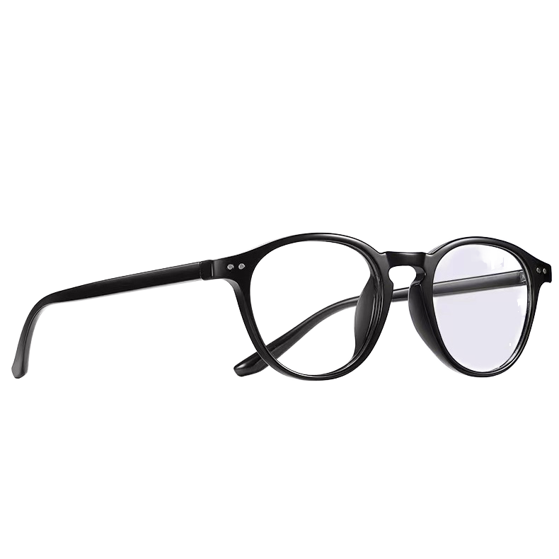 FANXUN TY277 New Anti-Blue Reading Glasses Retro Flat Cross-Border round Frame Plain Computer Goggles for Men and Women