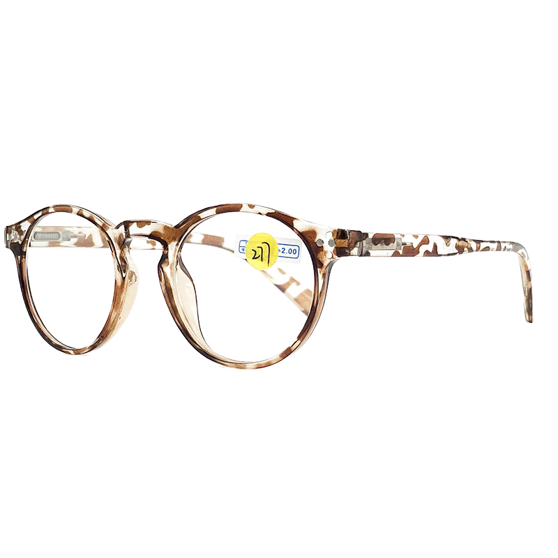 FANXUN TY277 New Anti-Blue Reading Glasses Retro Flat Cross-Border round Frame Plain Computer Goggles for Men and Women