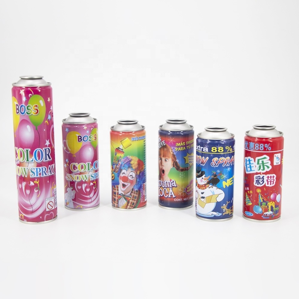 Factory Customized Empty Snow Bottle Spray Aerosol Tin Can aerosol can for spray paint 200ml