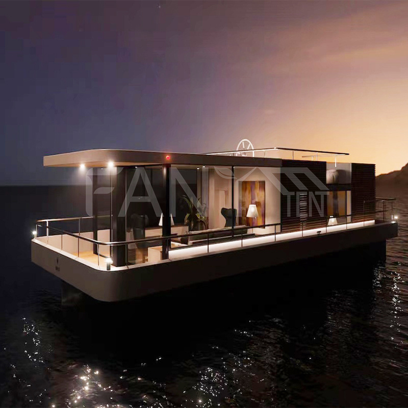 luxury floating restaurant hdpe house boat used pontoon houseboat cabin electrische