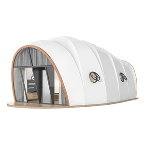 Best sell living resort glamping tent luxury snail shape 2-3 people safari villa hotel house shaped tents