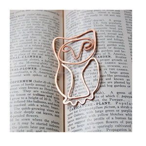 Wire Metal Crafts Custom Heart Shape Book Marks Metal Bookmark/Decorations