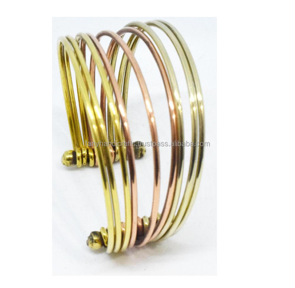 Indian Brass Metal Fashion Bangle  Bracelet  Cuff Jewellery  Beads Fit Charm Bracelet accessories