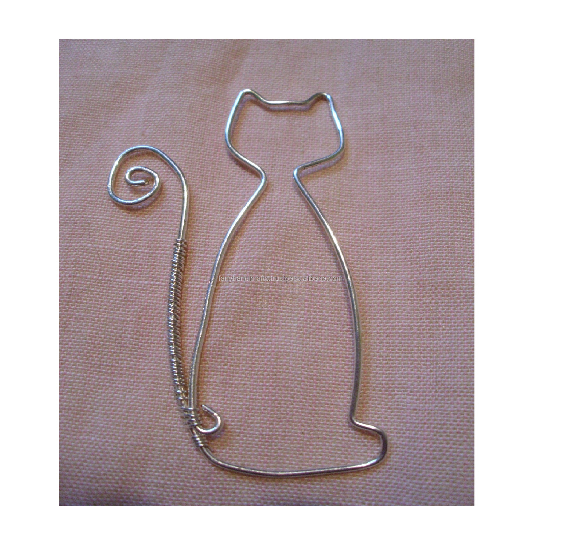 Wire Metal Crafts Custom Heart Shape Book Marks Metal Bookmark/Decorations