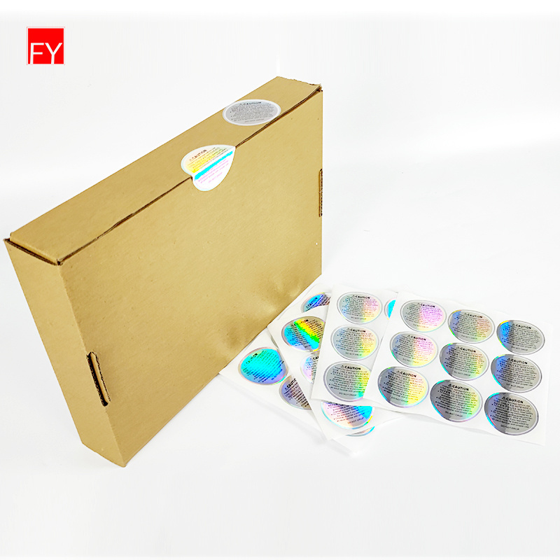 Hologram Sticker Label Laser Paper 3D Custom Labels Logo Hat Void Manufacturer Eggshell Gold Metallic Off Holographic Stickers