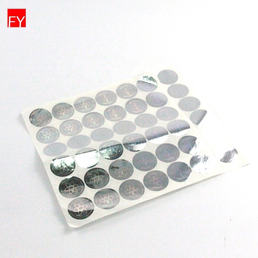 Security Label Void Round Rf Alarm For Clothes Box Open Strip Soft Roll Original Hologram Holographic Sticker