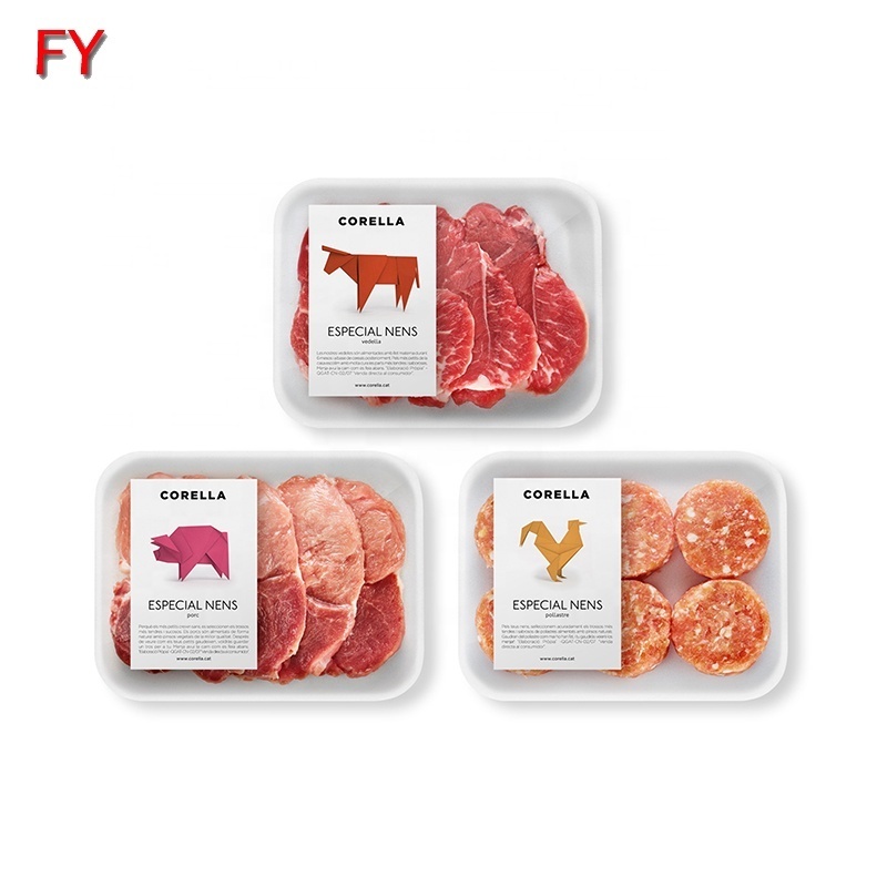 Free sample meat packaging label hot selling meat packaging label