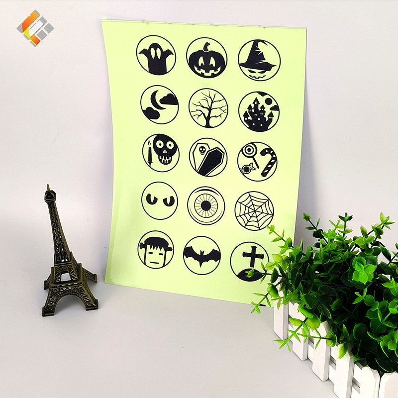 Stickers Vinyl Adhesive Printable Custom Sheet Inkjet Luminous Label Animals Pvc Luminescent Glow In The Dark Sticker Paper