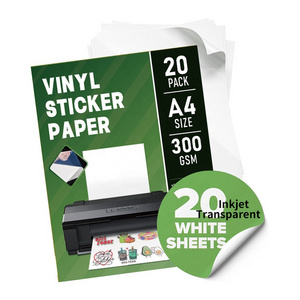 Hot Selling Thick Printable Waterproof Inkjet A3 Transfer Film A4 Water Proof White Matte Vinyl Sticker Paper For In